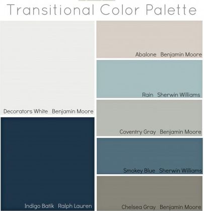 color palette for living room | Transitional color palette ...