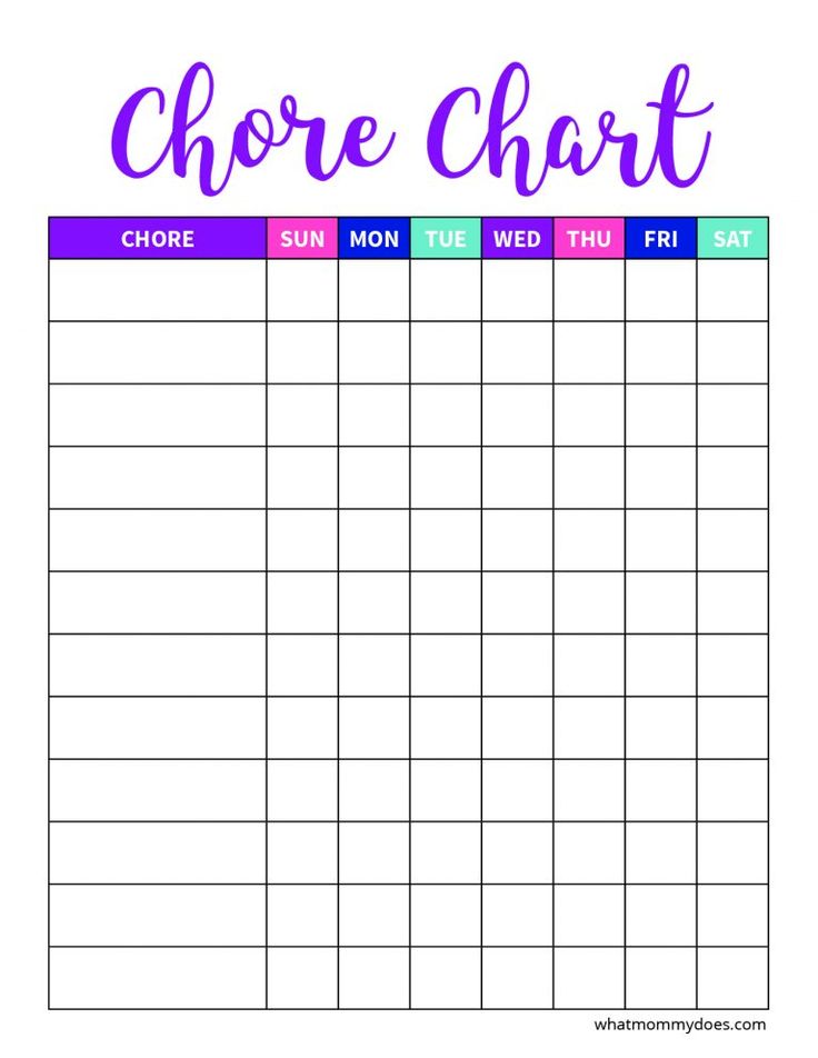 a printable chore chart with the words chore chart on it