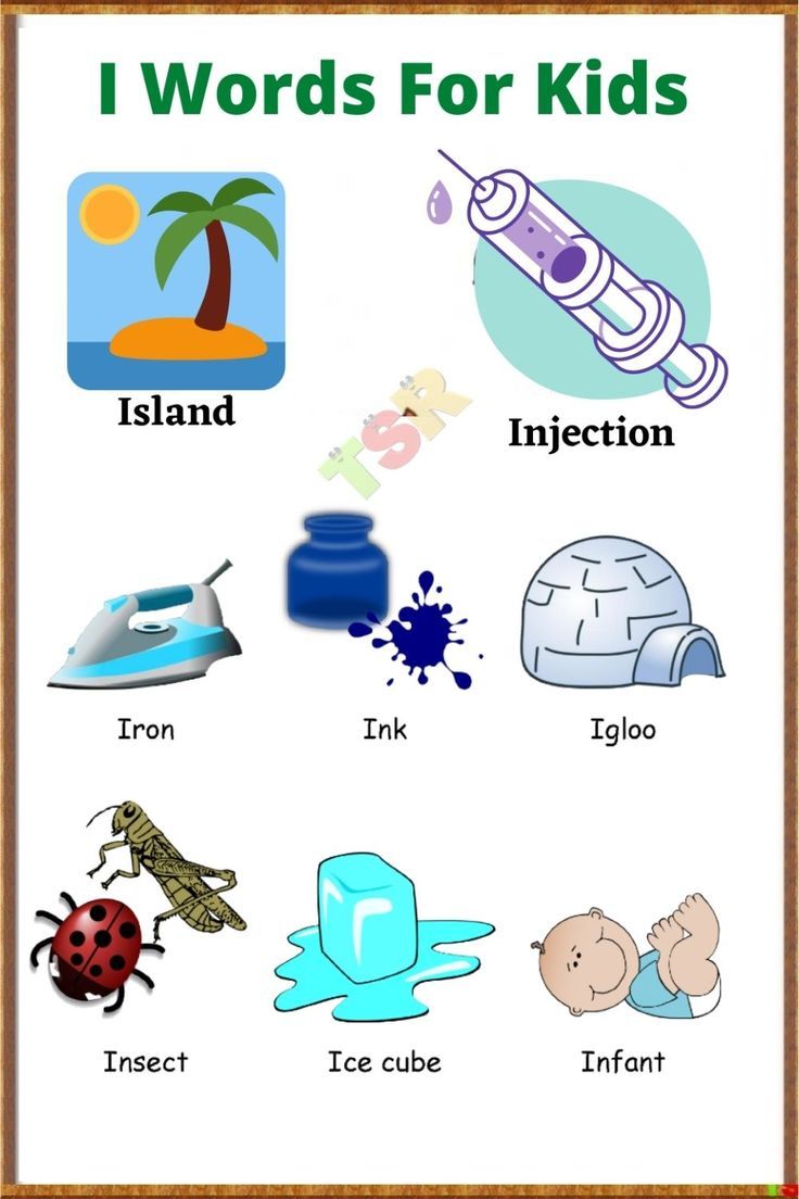 Learn Vocabulary Words That Start With I For Kids | Kids learning ...