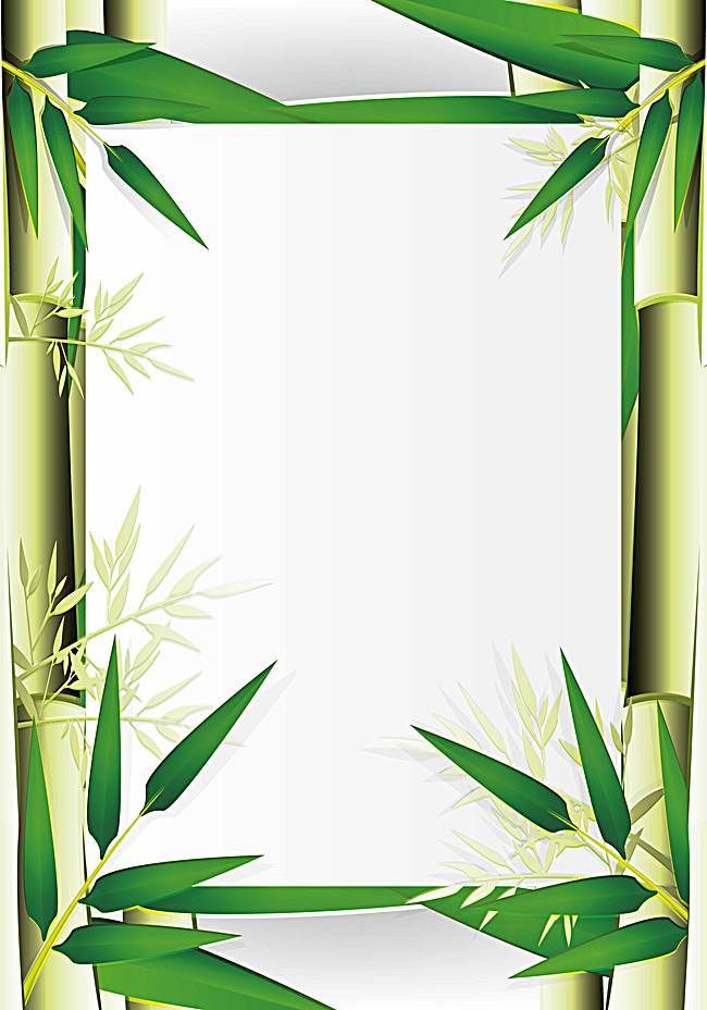 a bamboo frame with green leaves on it