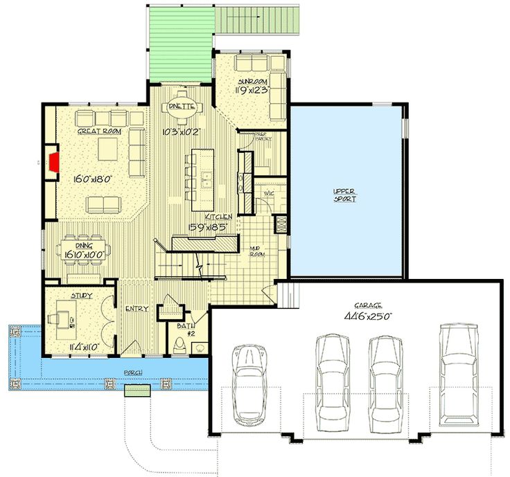 Plan 73405HS Exclusive New American House Plan with