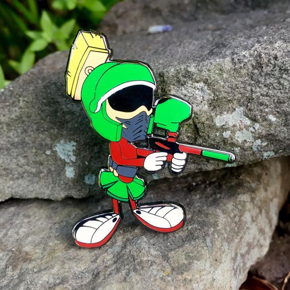 Marvin the Martian Paintball Hat Pin by BaineVisuals on Etsy Pokemon Z, Marvin Martian, Pokemon Crossover, Marvin The Martian, Goth Art, Cool Pins, Hat Pin, Paintball, Cool Hats