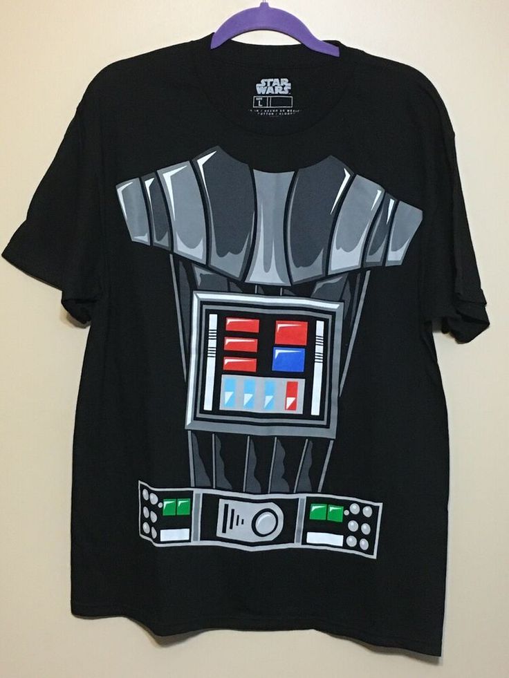 a black t - shirt with an image of a robot on it