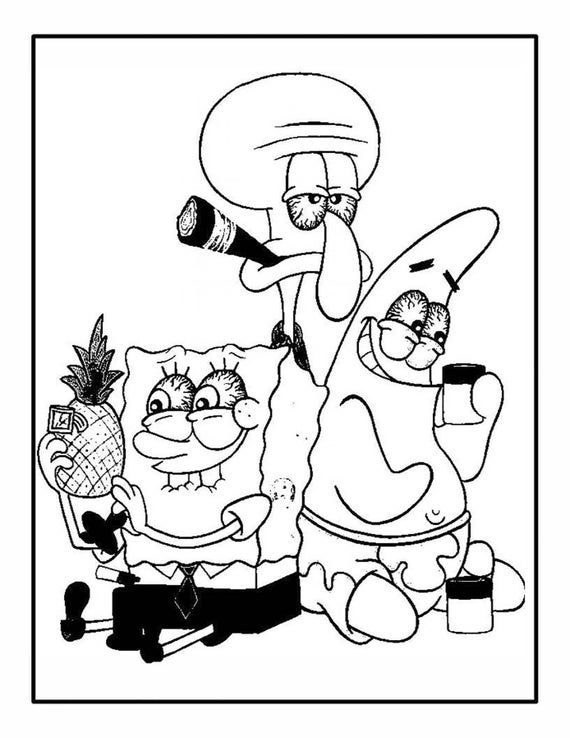 spongebob and friends coloring pages