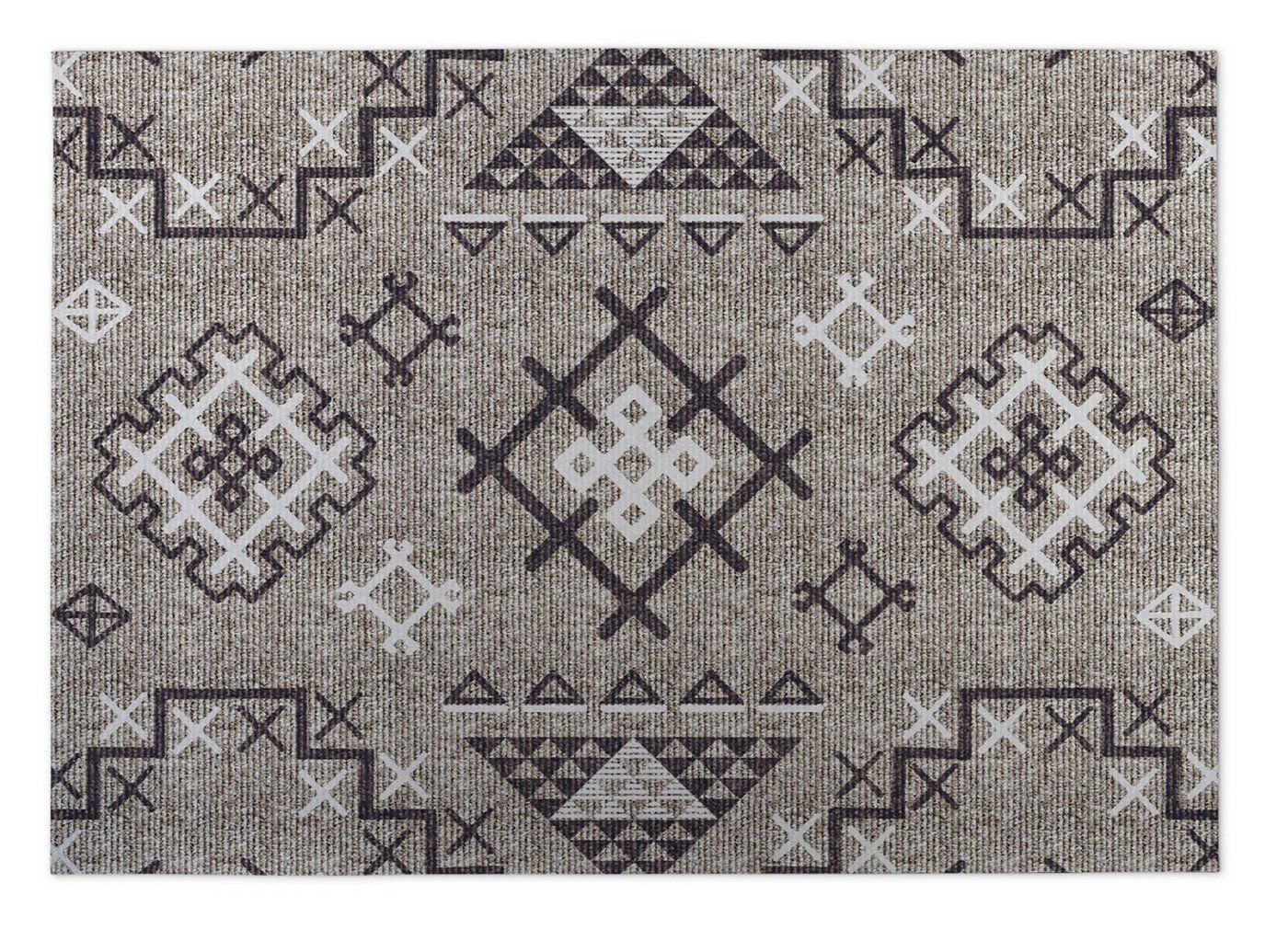 KAVKA Designs Aztec Indoor-Outdoor Floor Mat, (Beige/Purple) - , Size ...