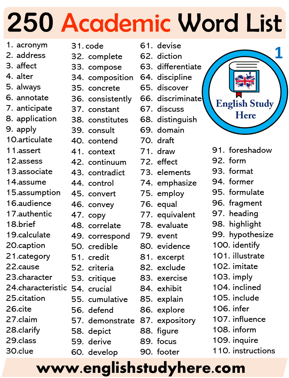 Grade 7 Vocabulary Words With Meaning