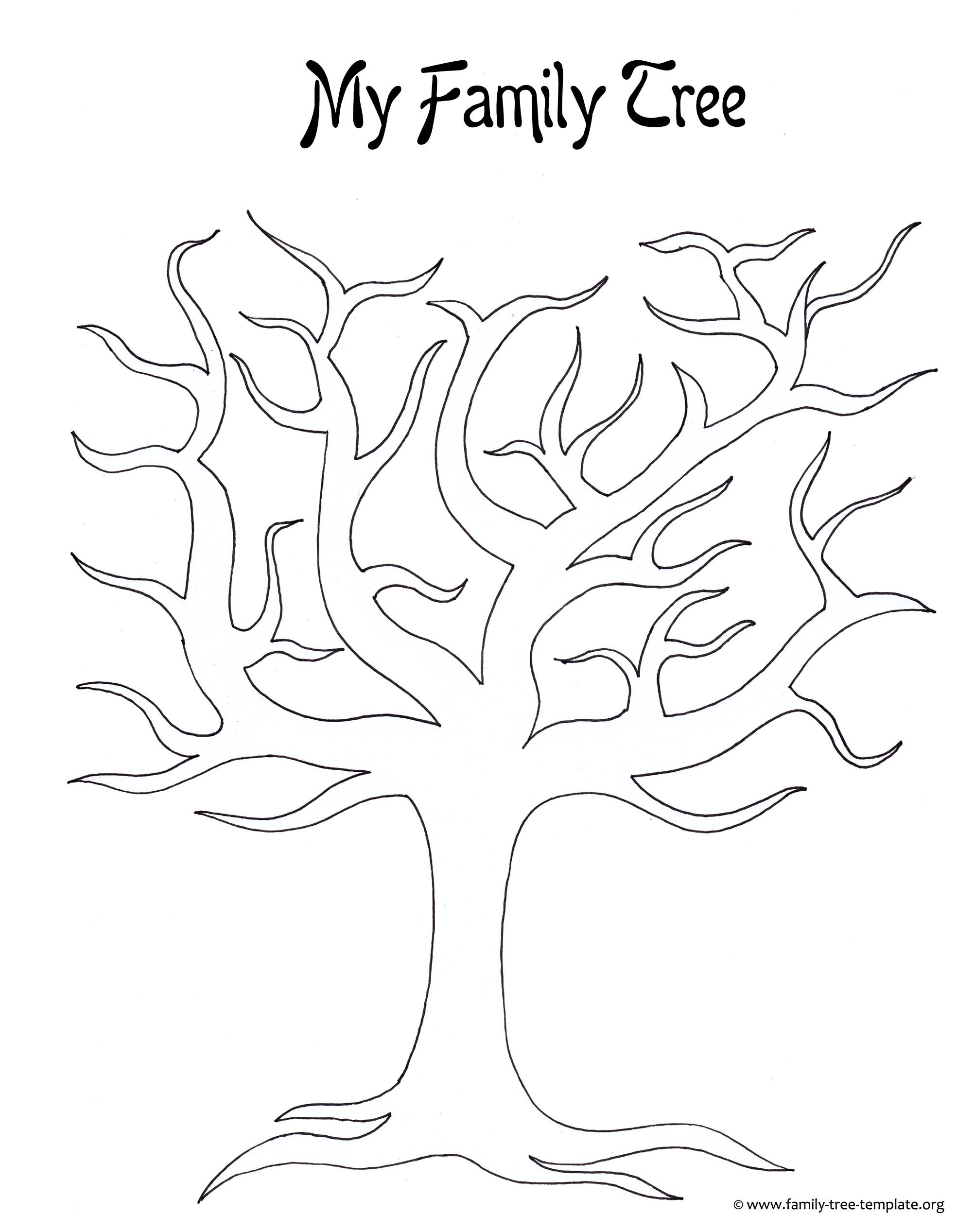 Family Tree Template Black And White