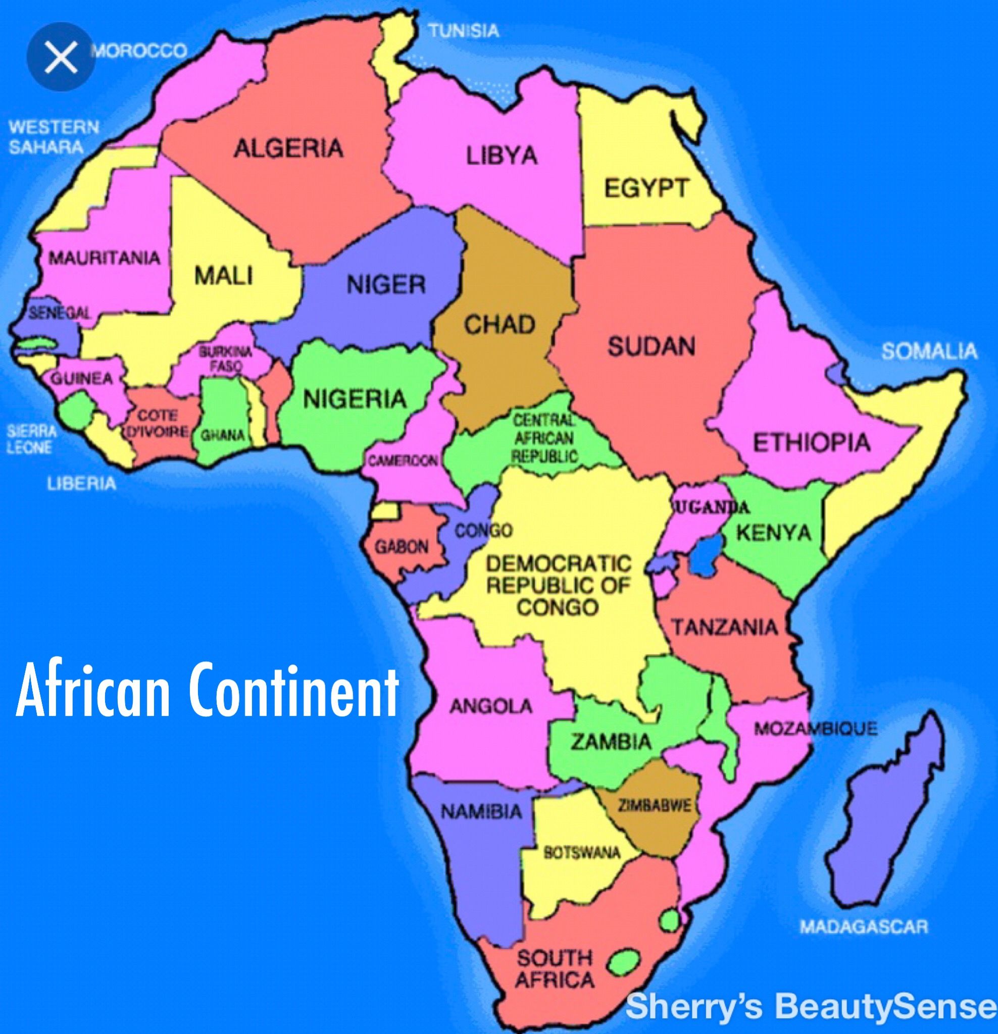 Printable Map Of African Countries - Printable Word Searches