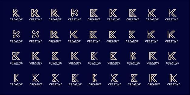 Creative Monogram Letter K Logo Design