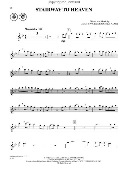 stairway to heaven Easy Sheet Music, Flute Sheet Music, Music Sheets ...