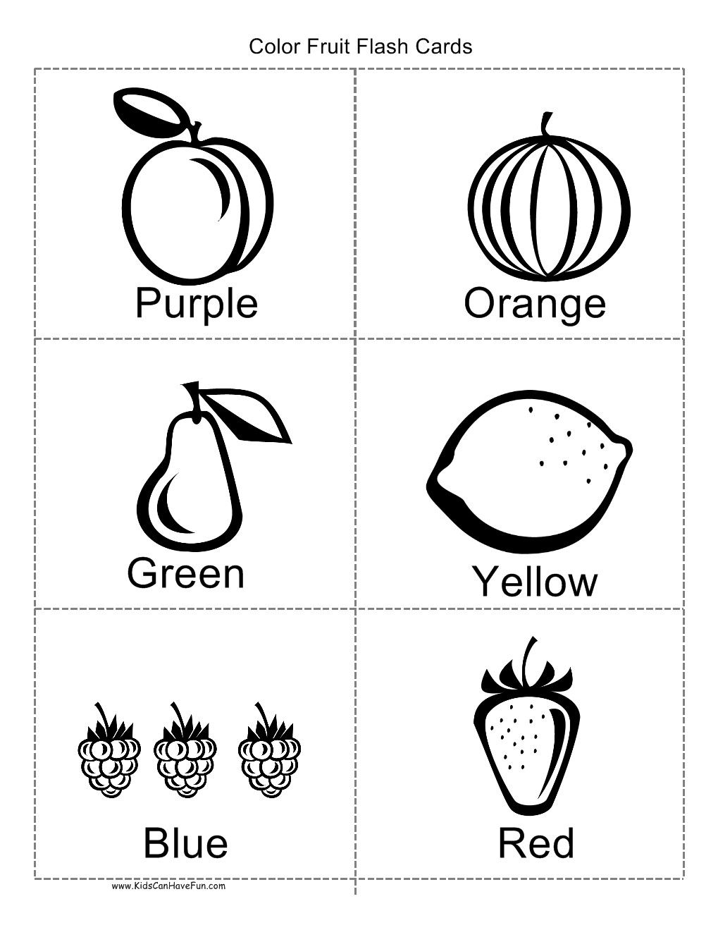 Printable Fruit Tracing Worksheet