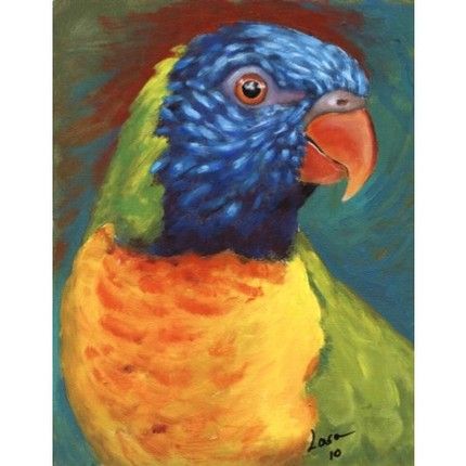 Lorikeet Bird Art 8x10 Print of Original Painting by Lara Aguilera ...