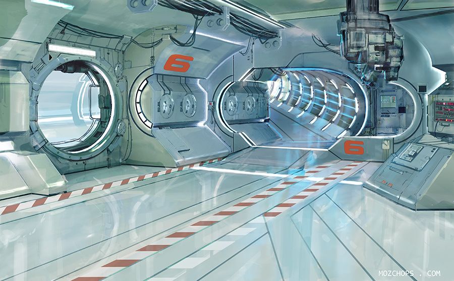 Station Interior 4 by m0zch0ps on DeviantArt Scifi Interior, Spaceship ...