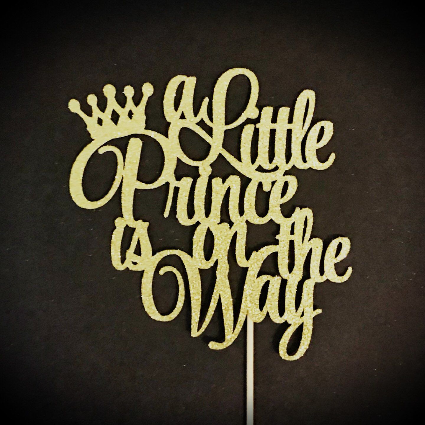 A Little Prince is on the Way Cake Topper, Boy Baby Shower Cake Topper ...