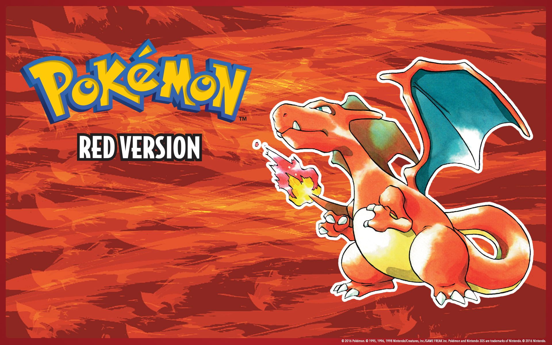 an image of a red and yellow pokemon background