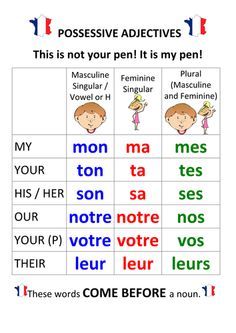 French Possessive Adjectives / Pronouns | Teaching Resources | French ...