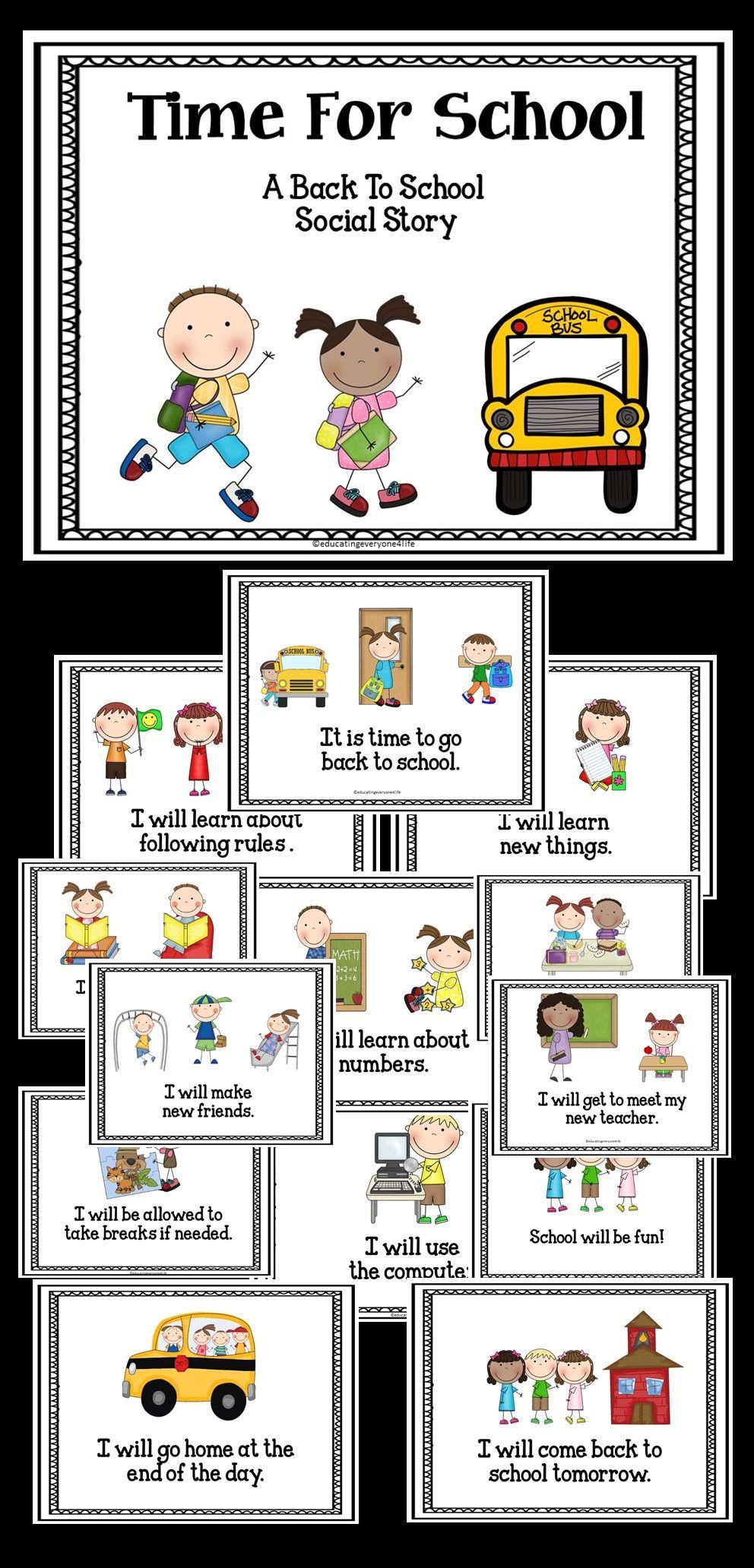 Free Printable Social Story Template Free I Am Autistic Social Story ...