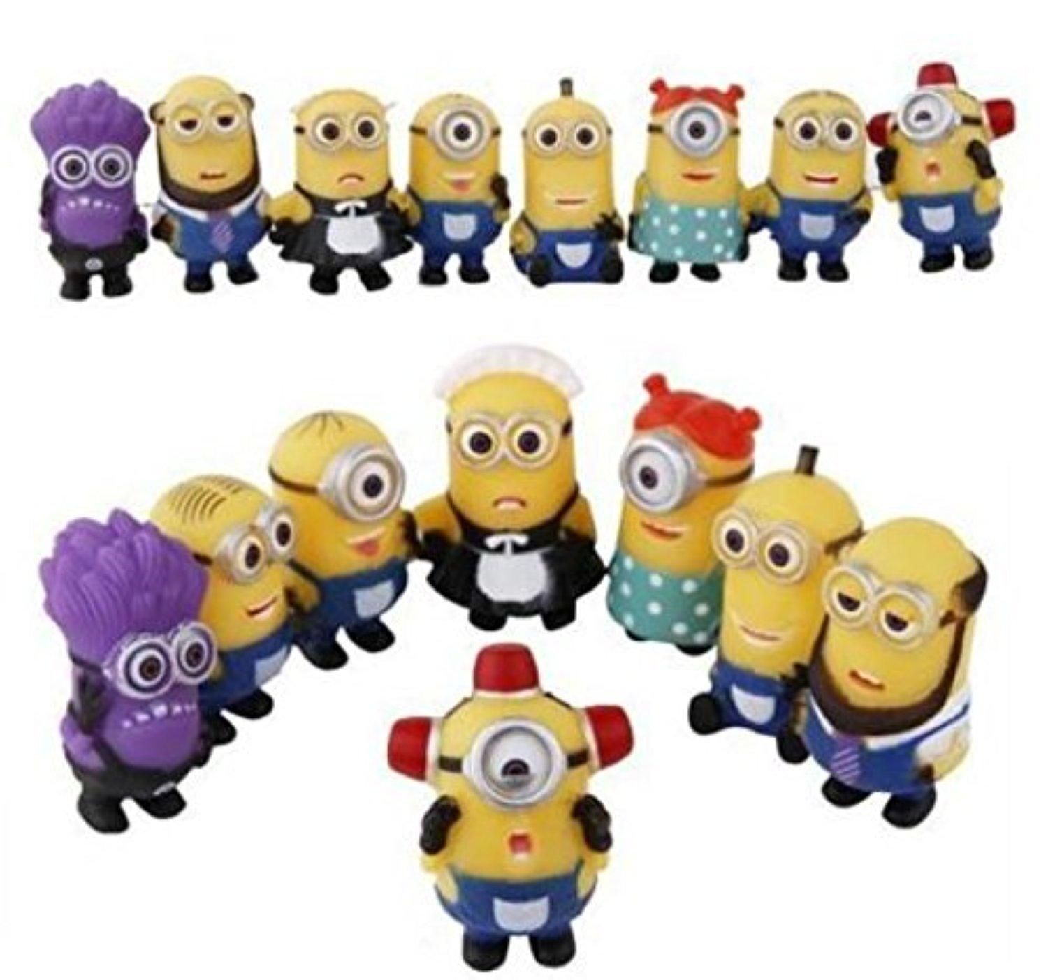 16pcs/Lot Hot 4-6cm Mini Despicable Me Yellow Minion Toys Kids Cute ... - 0364892ea54e02a7273289027aef3D5e