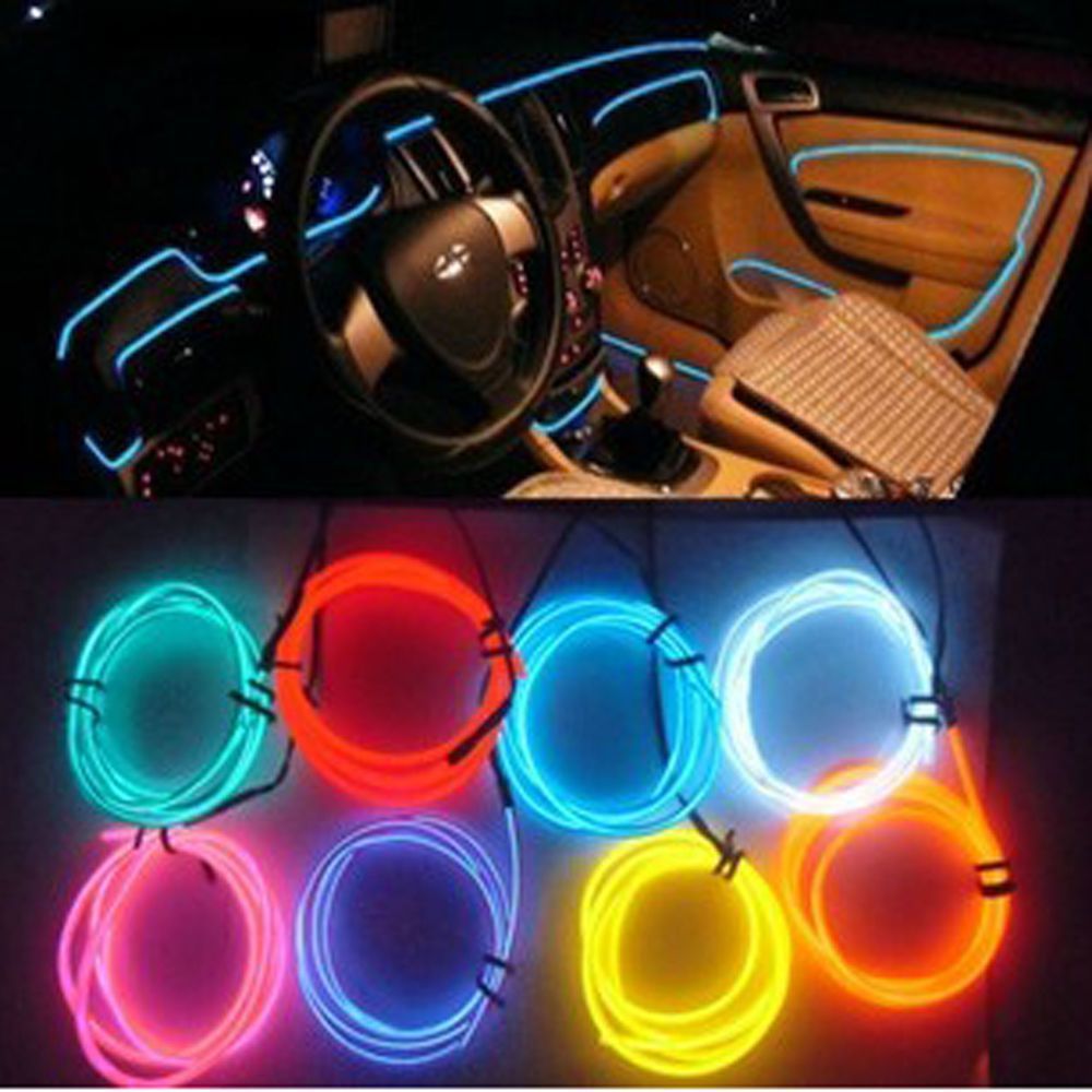 Decoración interior del coche 12V LED rojo Lámpara LED Tubo