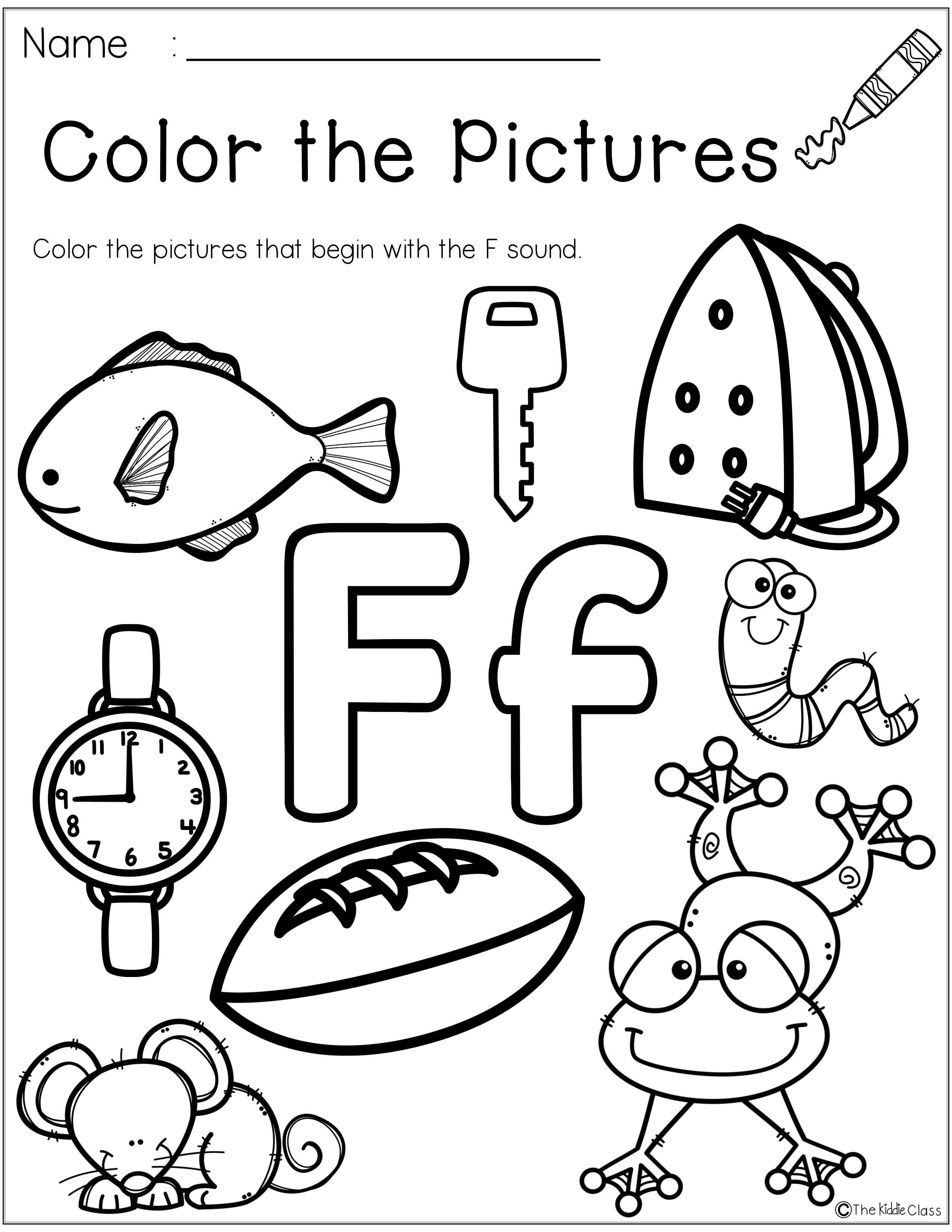 Letter F Words For Kindergarten