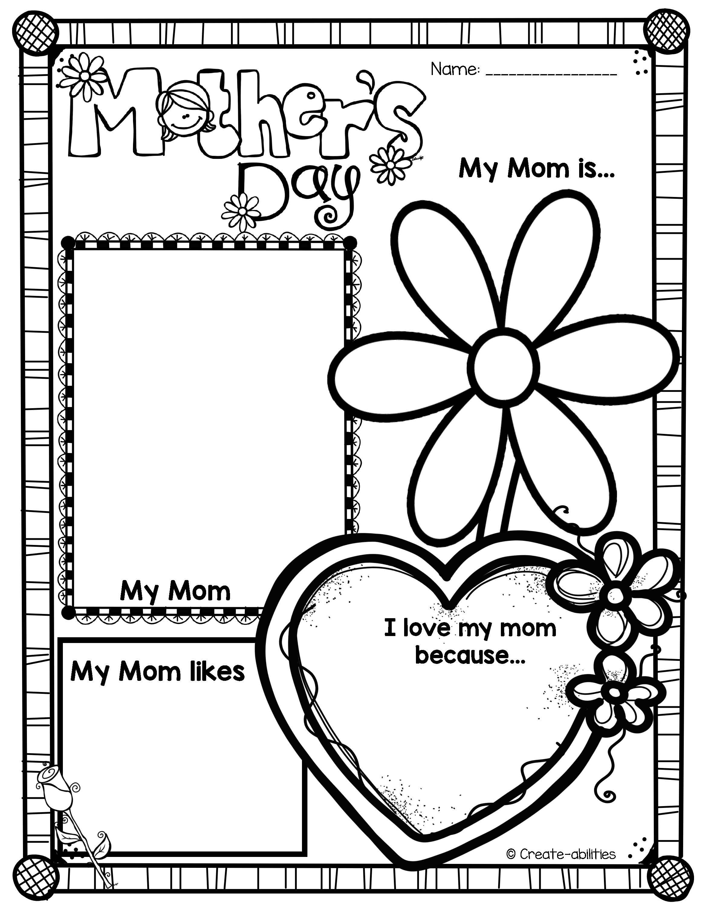 Free Printable Mother's Day Crafts For Kids