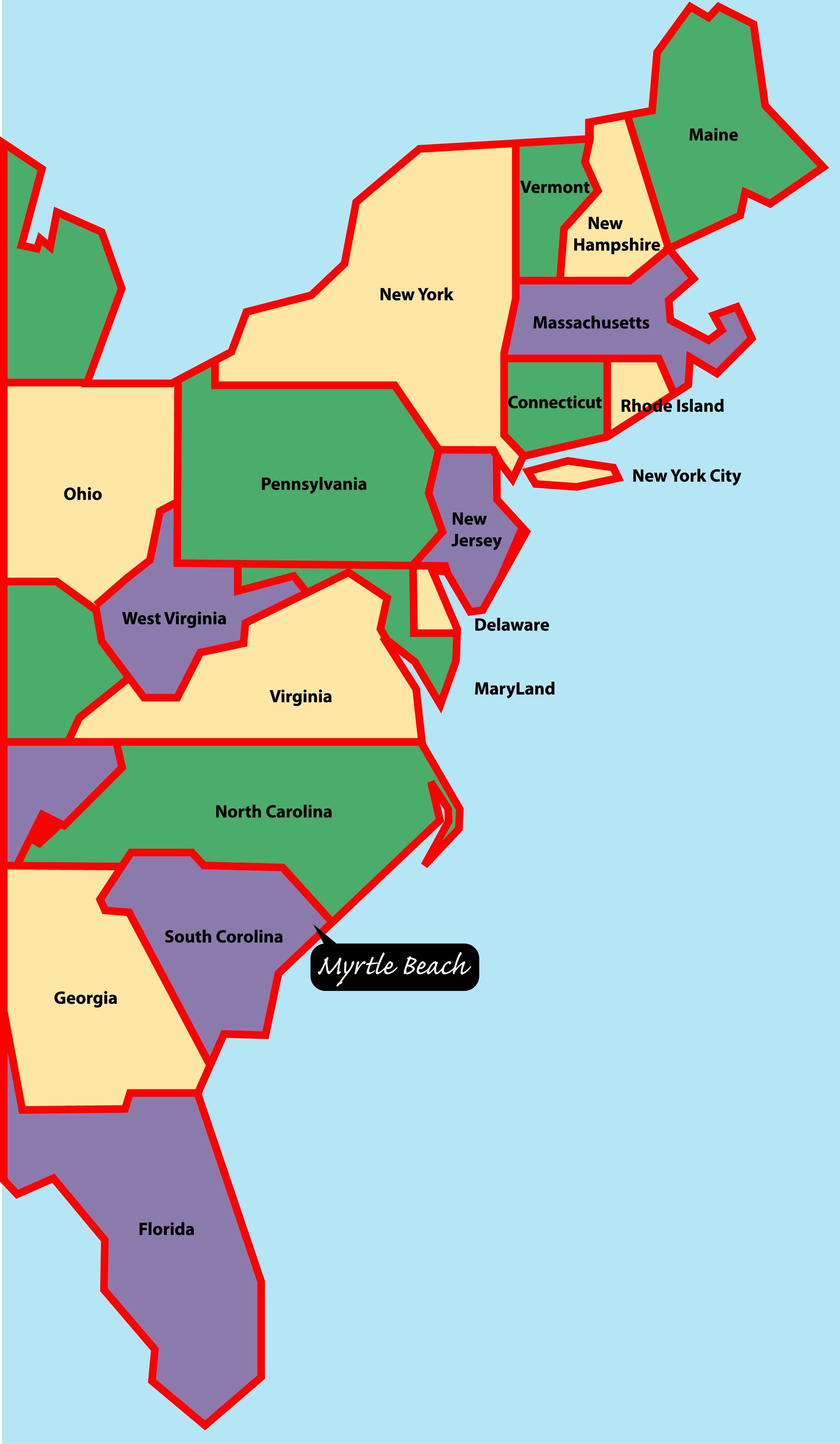 West And East Coast Map - Map Of My Current Location