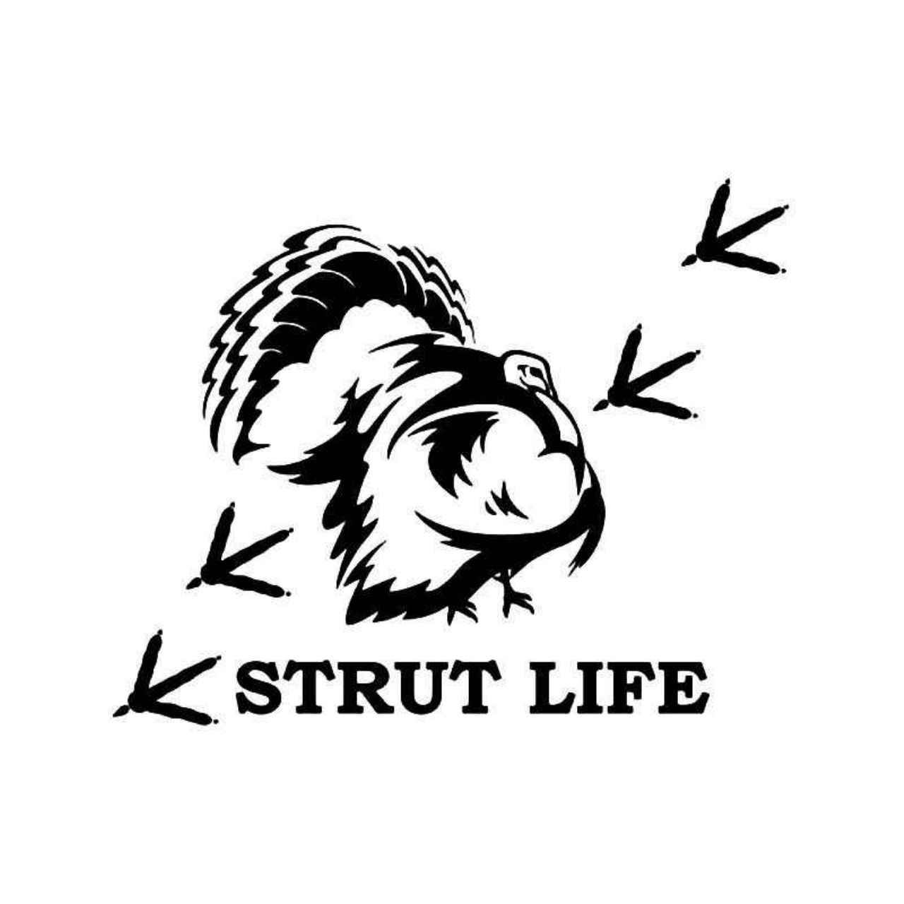 Strut Life Turkey Hunting Tracks Vinyl Decal Sticker | Hunting decal ...