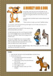 READING FOR KIDS! A donkey and a dog. | Good vocabulary, Kids, Reading