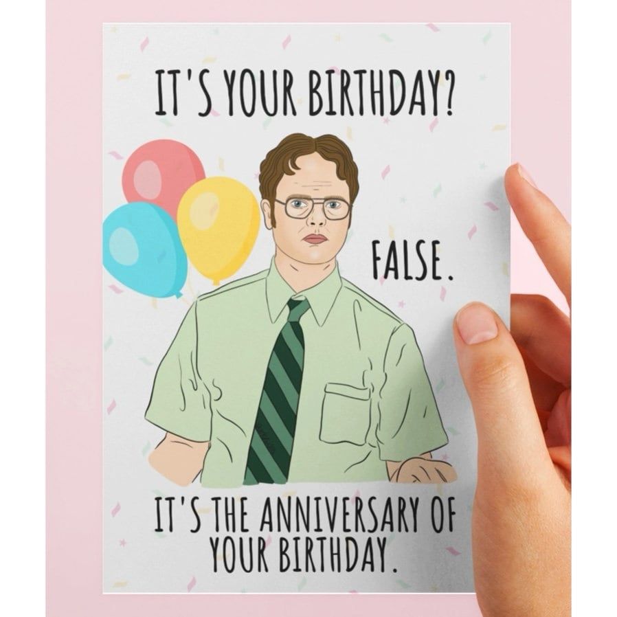 Dwight Schrute Birthday Card the Office Birthday Greeting - Etsy ...