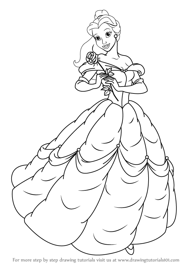 Learn How to Draw Belle from Beauty and the Beast (Beauty and the Beast ...