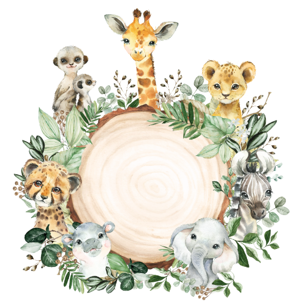 Arriba 103+ Imagen De Fondo Animales De La Selva Para Baby Shower Png ...