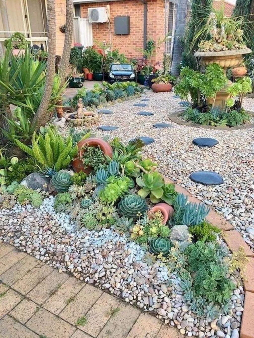 46 Beautiful Simple Front Yard Landscaping Design Ideas Succulent