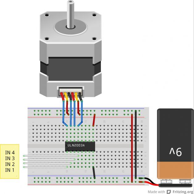 Câblage simple du moteur unipolaire - Montage | Carte arduino, Arduino ...