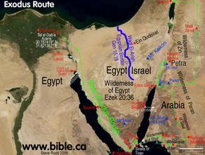 Bible maps- Exodus route | Bible mapping, Bible, Bible history