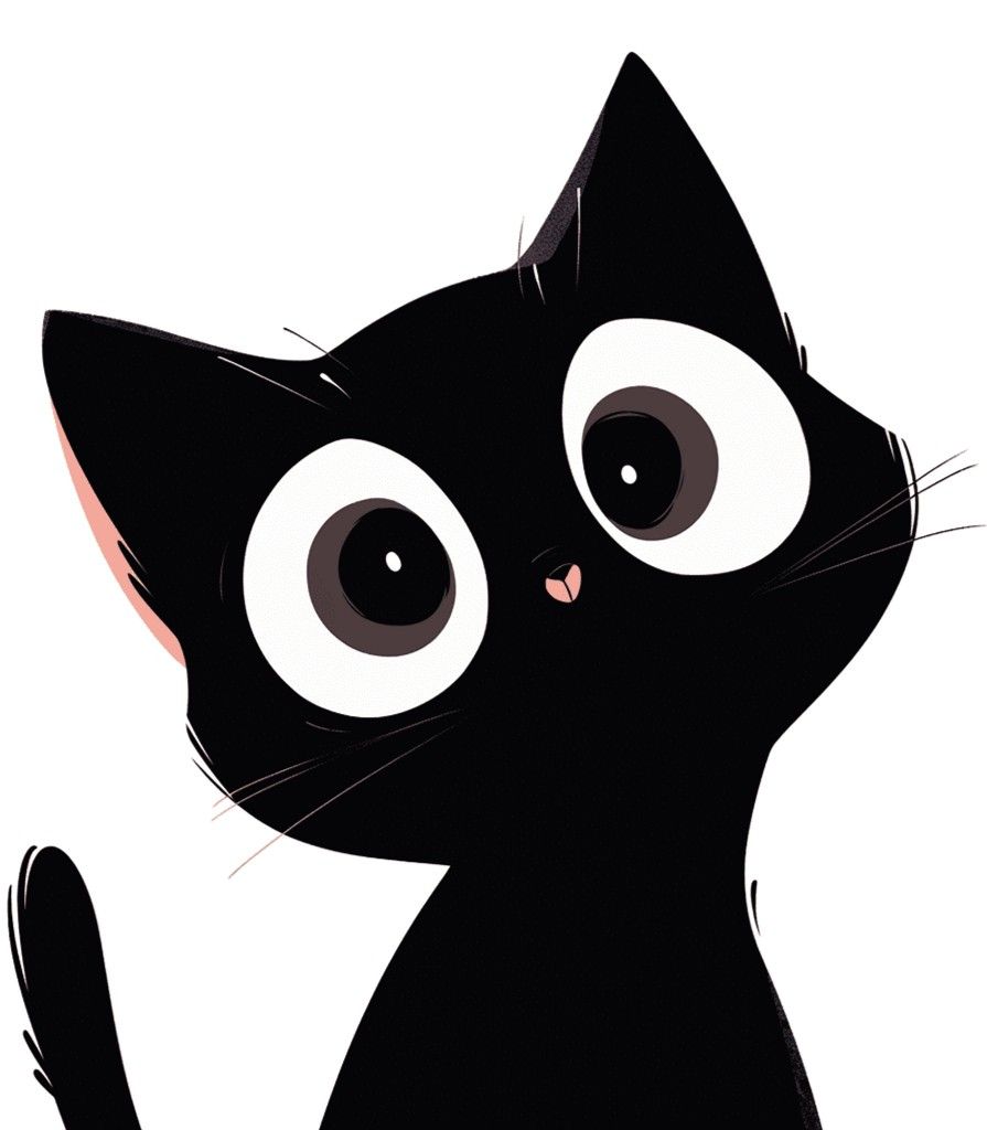 Pin by Sol Mar on Cute kittens | Black cat drawing, Black cat art ...