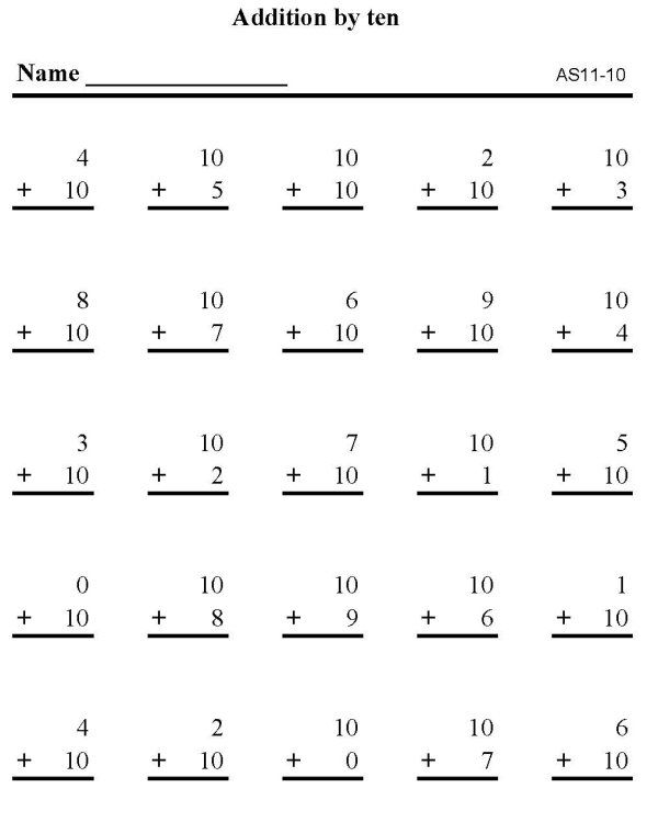 Printable addition sheet - math skills practice sheet | Math worksheets ...