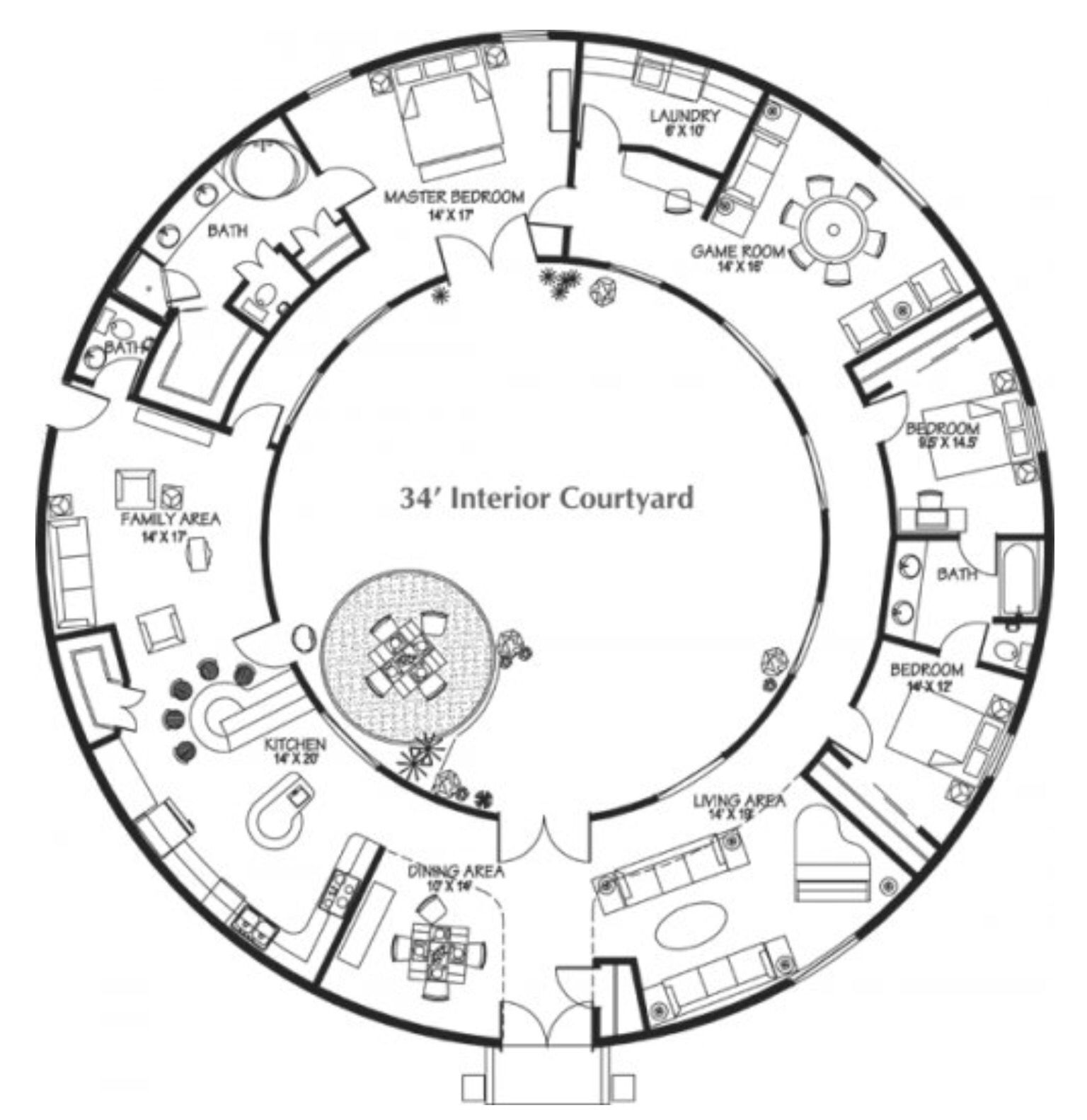 Round House House floor plans, Round house, Floor plans