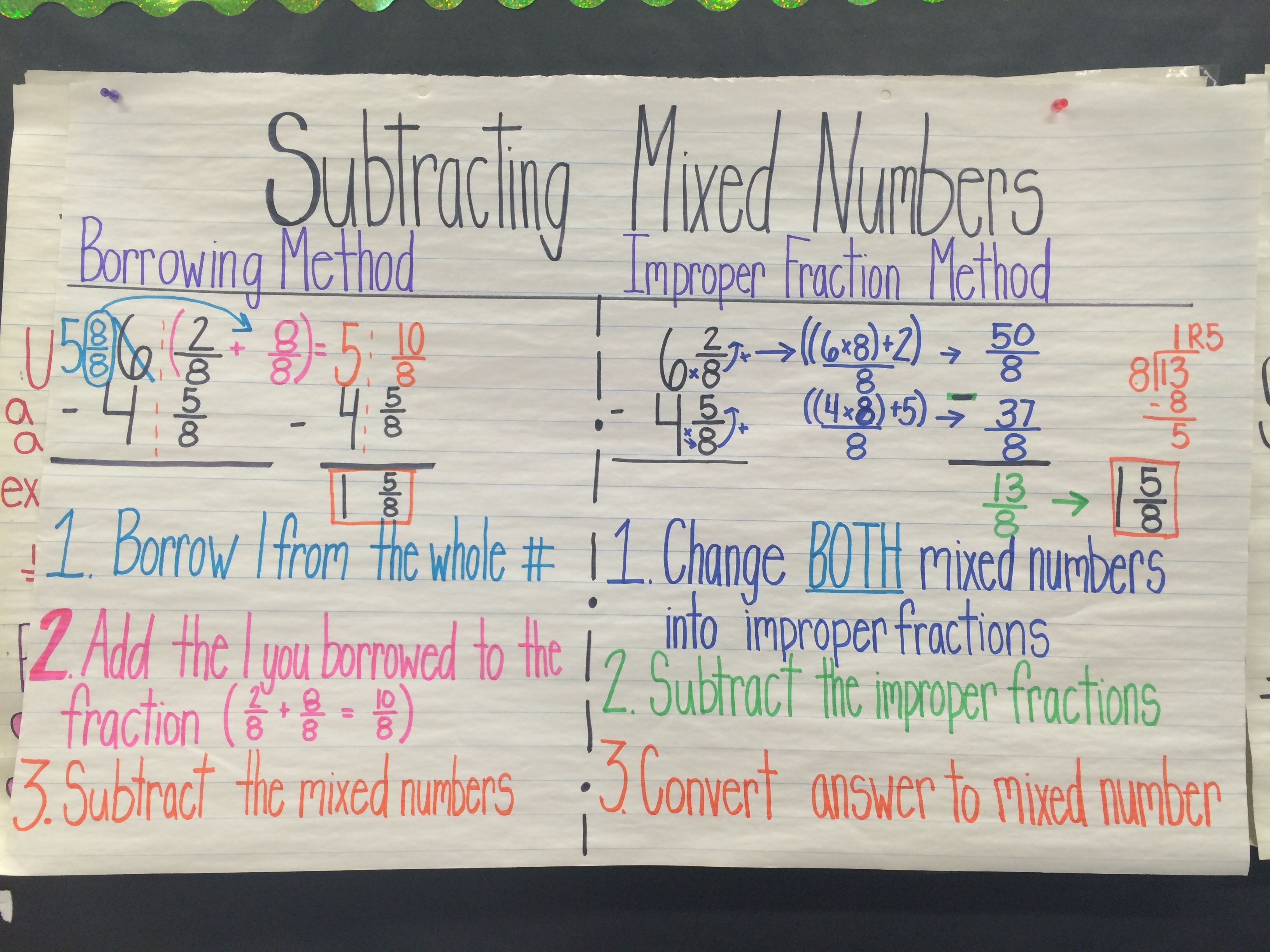 Adding And Subtracting Mixed Numbers With Regrouping Workshe