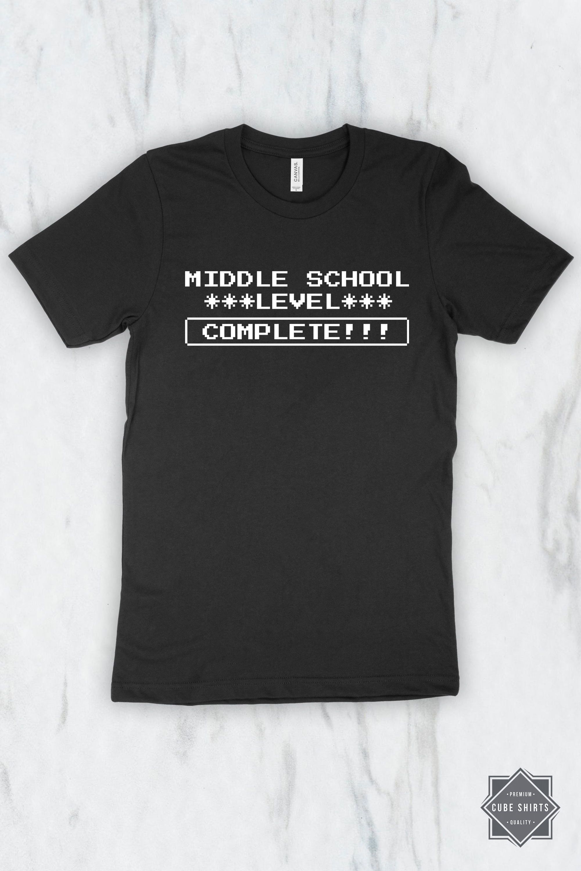 Middle School Level Complete T Shirt Tank Top Hoodie For Kids Graduation Shirts Middle School Graduation School Levels