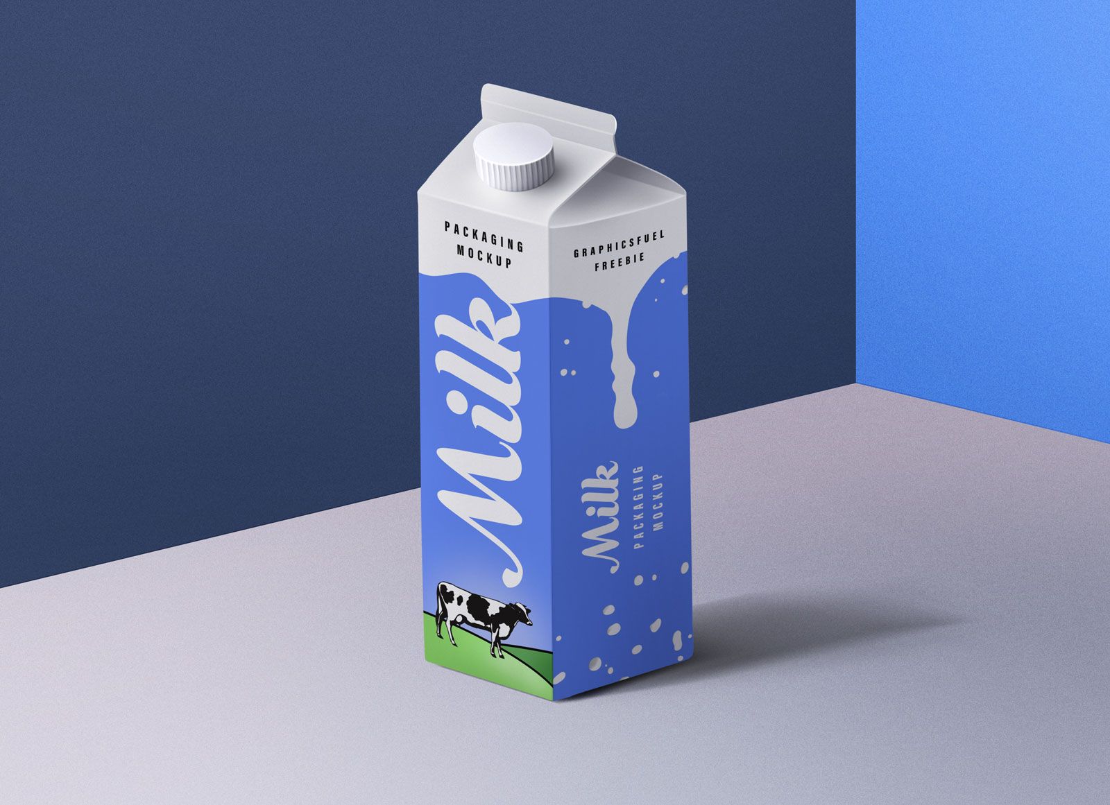 Free Milk Carton Box Packaging Mockup PSD | Milk packaging, Carton ...