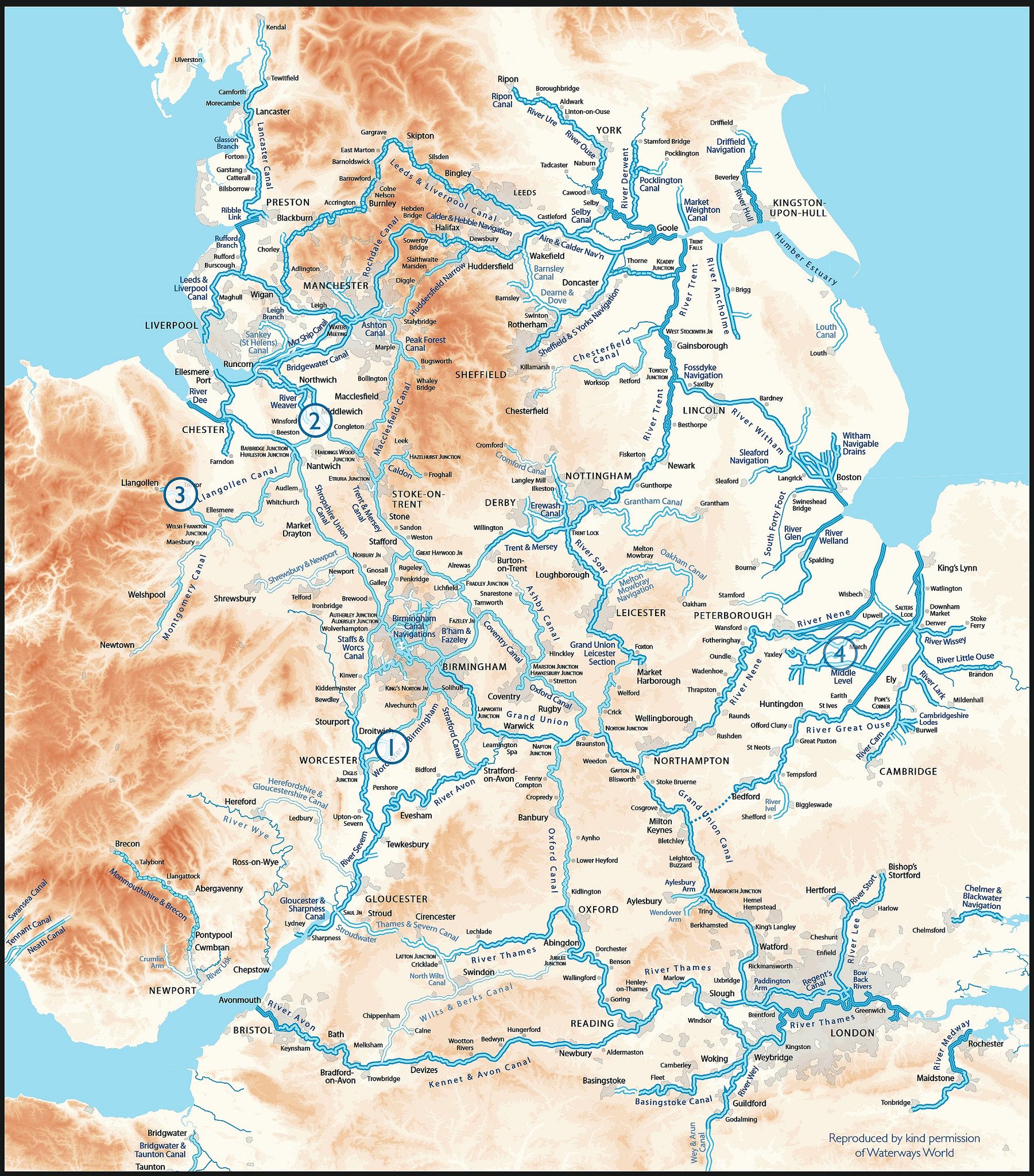 Map Of Navigable Waterways Uk - Map Of My Current Location