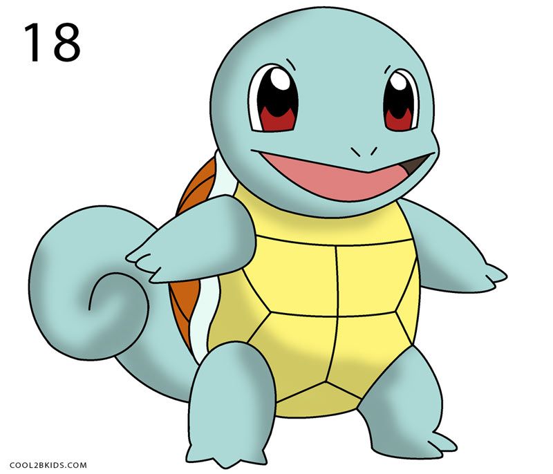 How to Draw Squirtle (Step by Step Pictures) | Pokemon painting ...