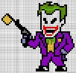 Joker perler bead pattern by clara | Pixel art pattern, Perler beads ...