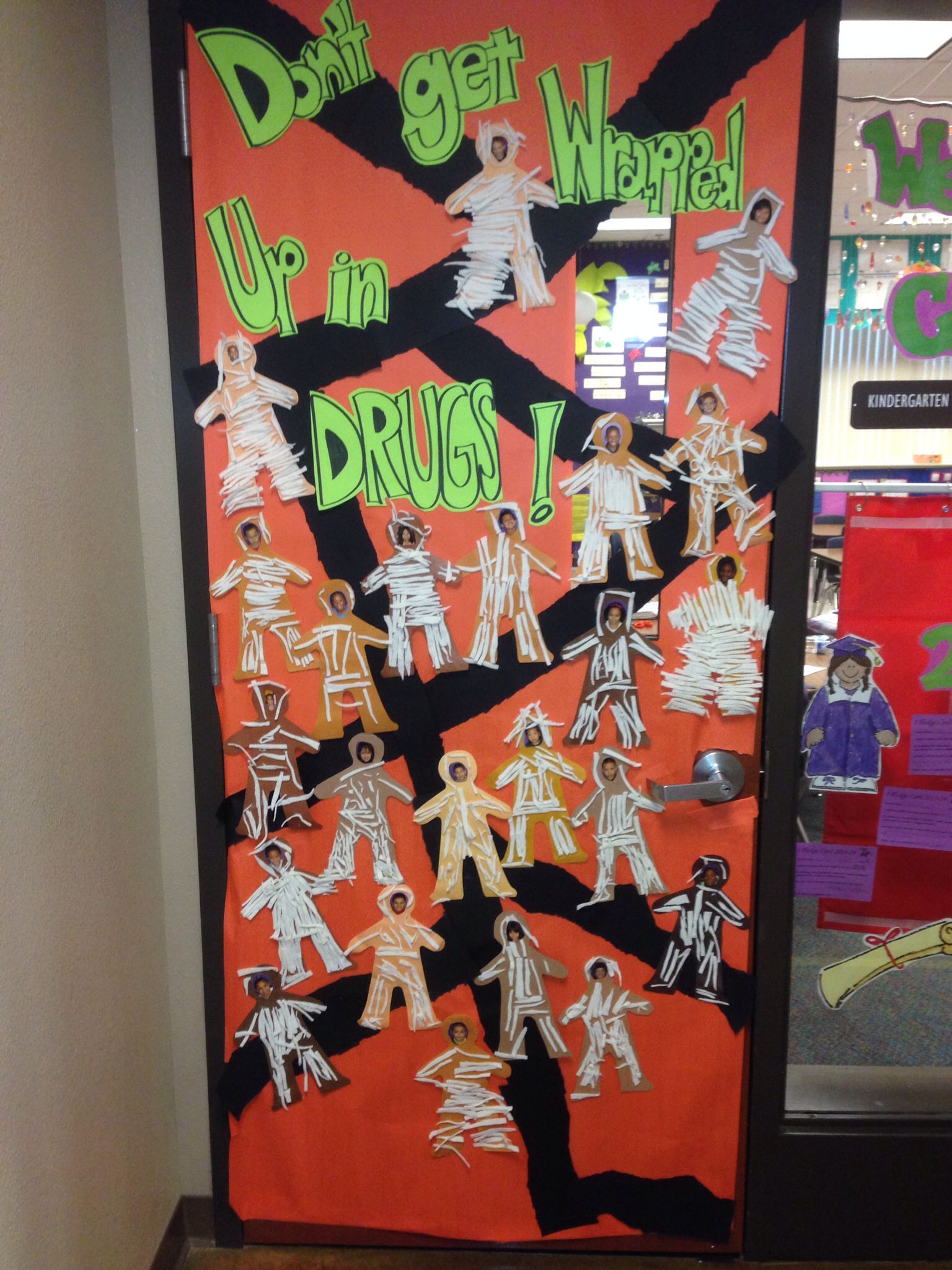 Don't get Wrapped up in Drugs ! Red Ribbon Week, Halloween Door, Drug ...