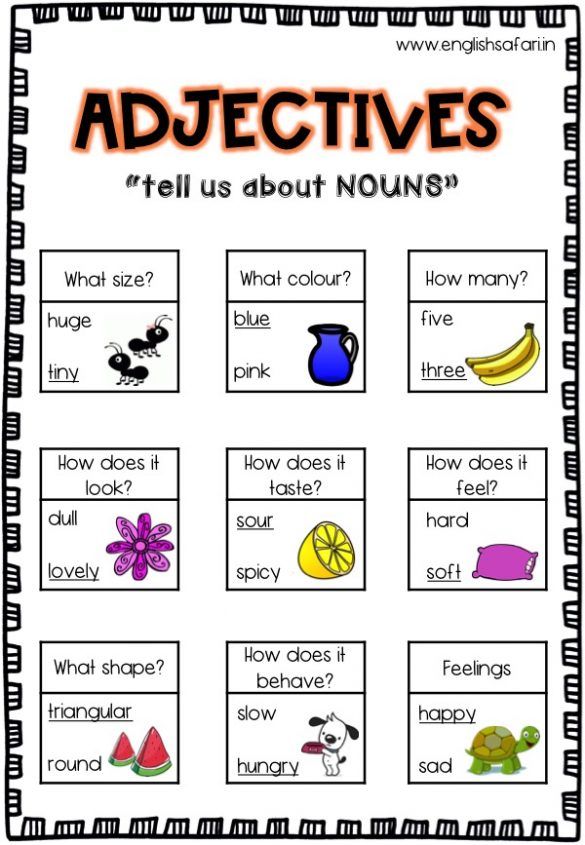 Free Adjectives Worksheets