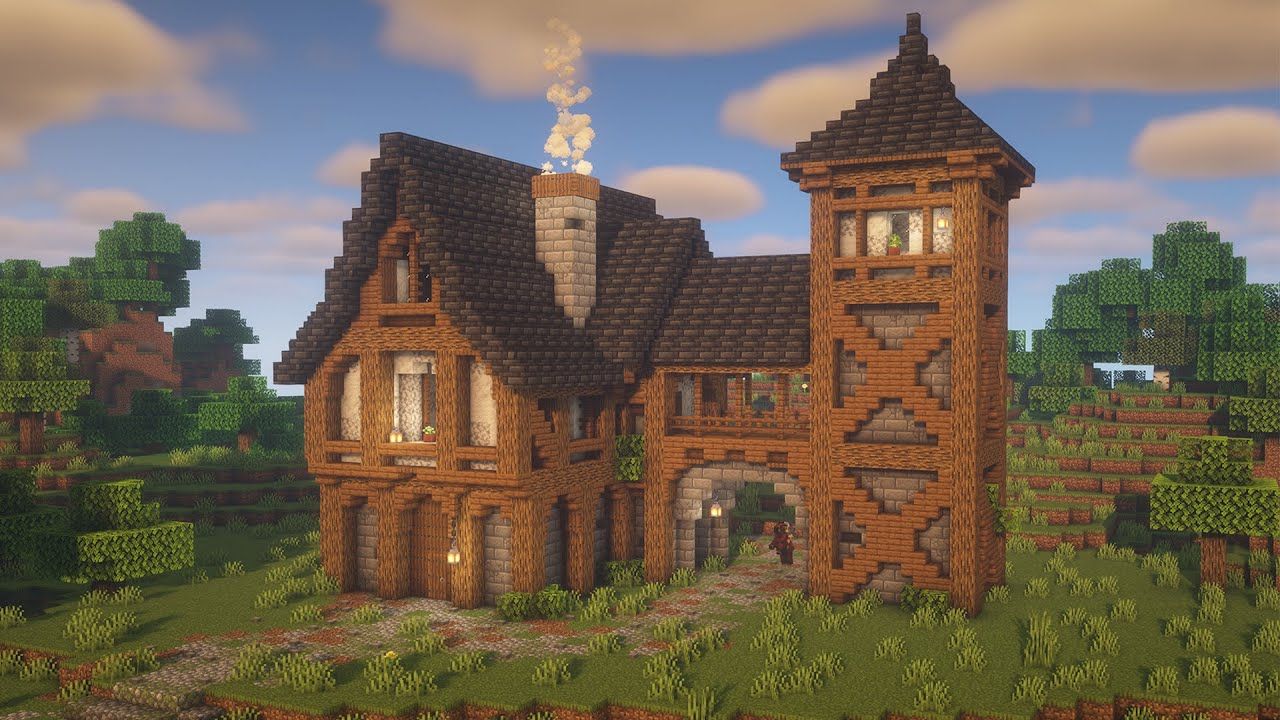 Minecraft Medieval Tavern/Inn Tutorial - YouTube | Minecraft houses ...