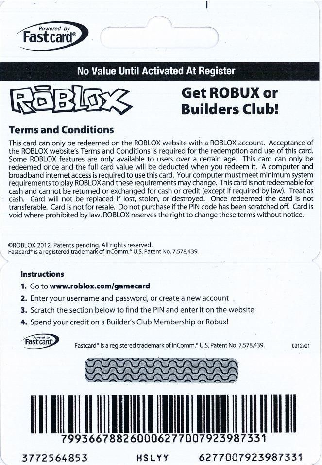 Roblox Gift Card Printable Template