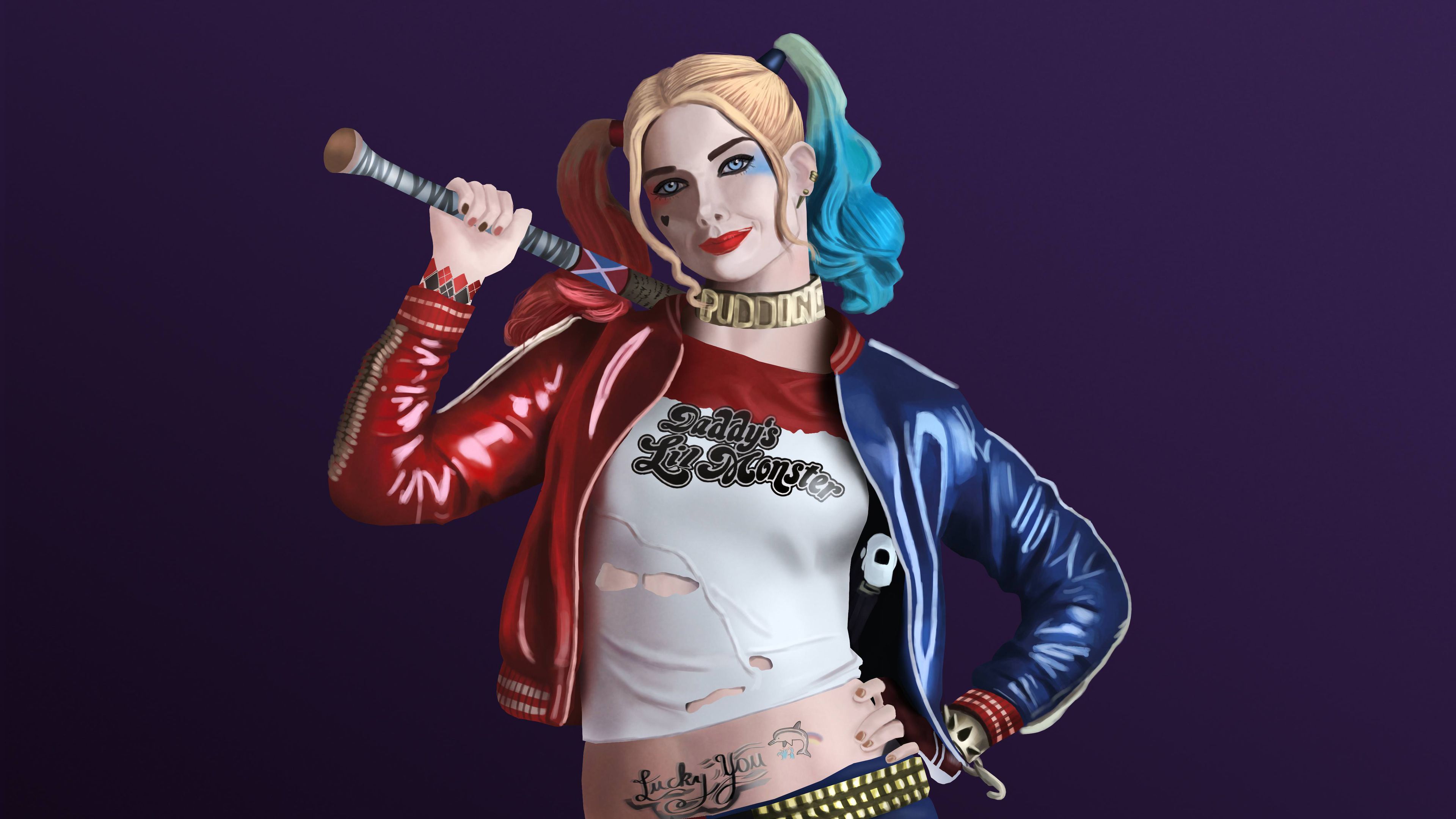 Harley Quinn Fan Art 4k superheroes wallpapers, hd-wallpapers, harley ...