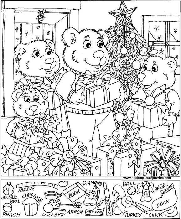 Free Christmas Hidden Pictures Printables - Printable World Holiday