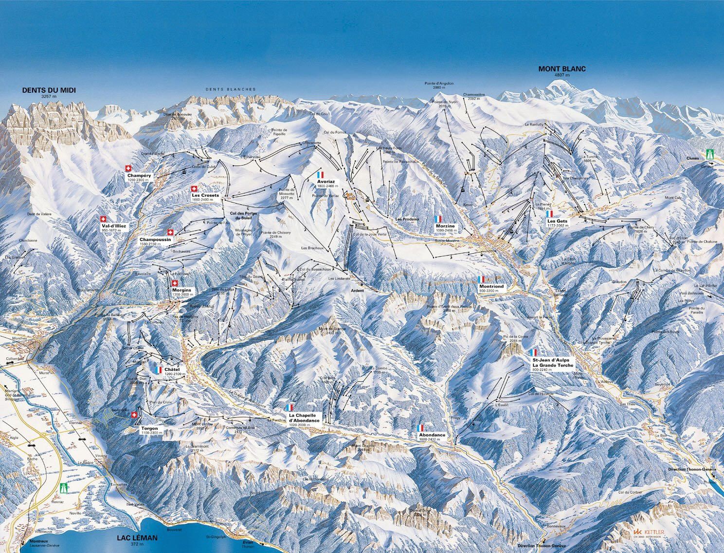 map of french alps Shred The French Swiss Alps Snowboarding Resorts Morzine map of french alps